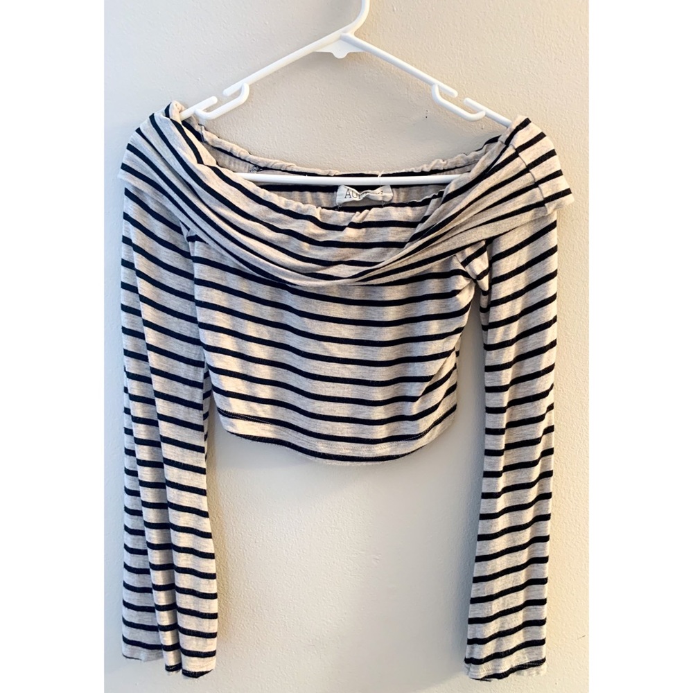 Off Shoulder Striped Top